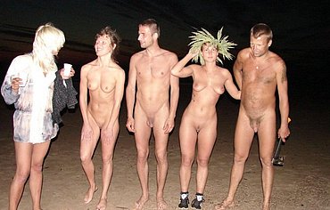 nudism men in front of